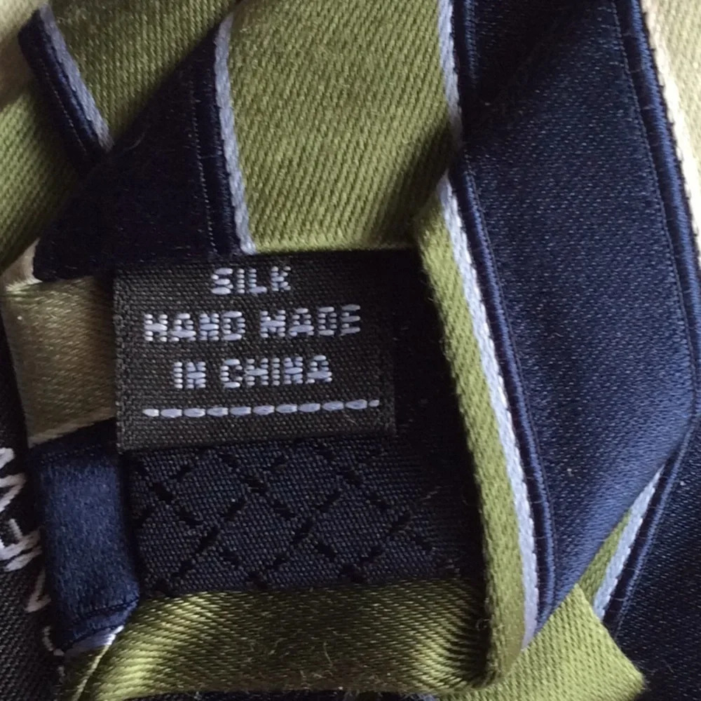 Jones New York Green & Blue Striped Silk Tie - Picture 6 of 7